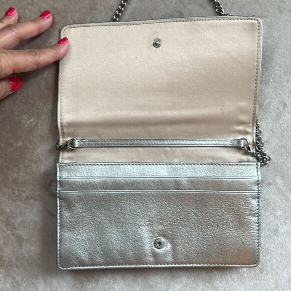 *Coach* Convertible WOC Crossbody Metallic Signature Wallet EUC - Picture 6 of 14